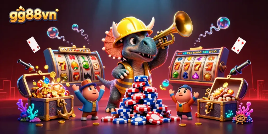Engage in high-stakes betting with gg88vn in a vibrant casino atmosphere filled with excitement.